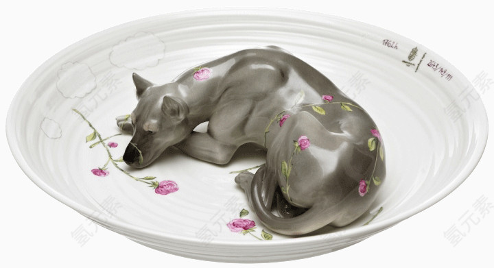 陶瓷碗里的动物