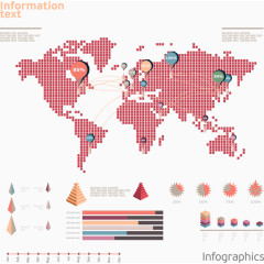 创意地球分布图表