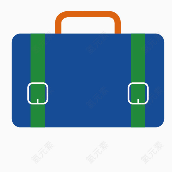 蓝绿手提旅行箱包