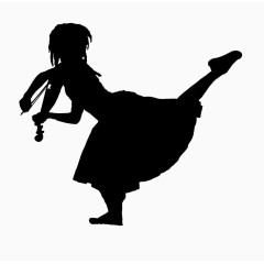 拉小提琴 女孩 裙 跳舞