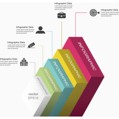 3D方块叠放图表矢量素材