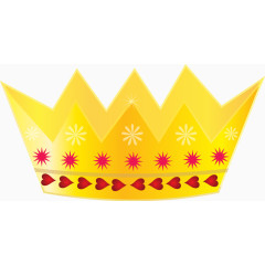 可爱黄色王冠矢量图