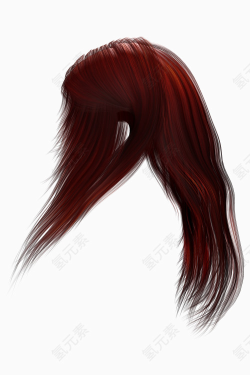 红色创意头发