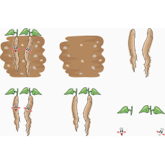 矢量地里山药表情