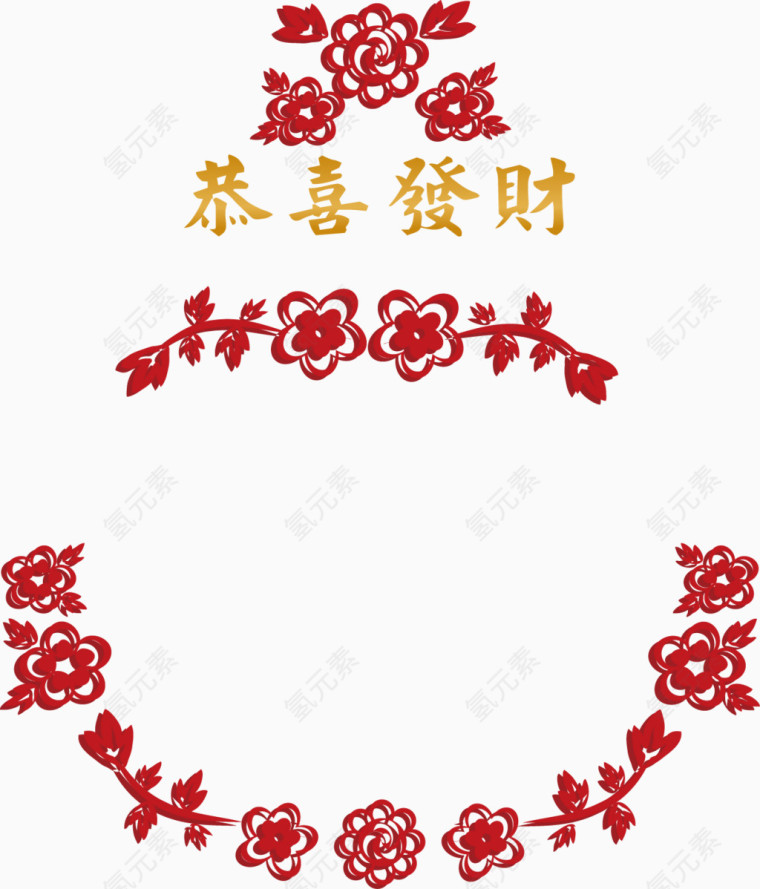 矢量手绘装饰花纹