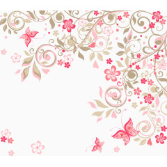 粉色浪漫花朵背景