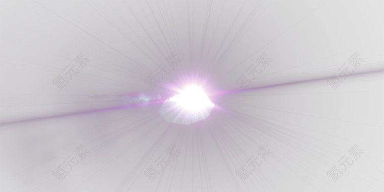 紫色放射光源效果元素