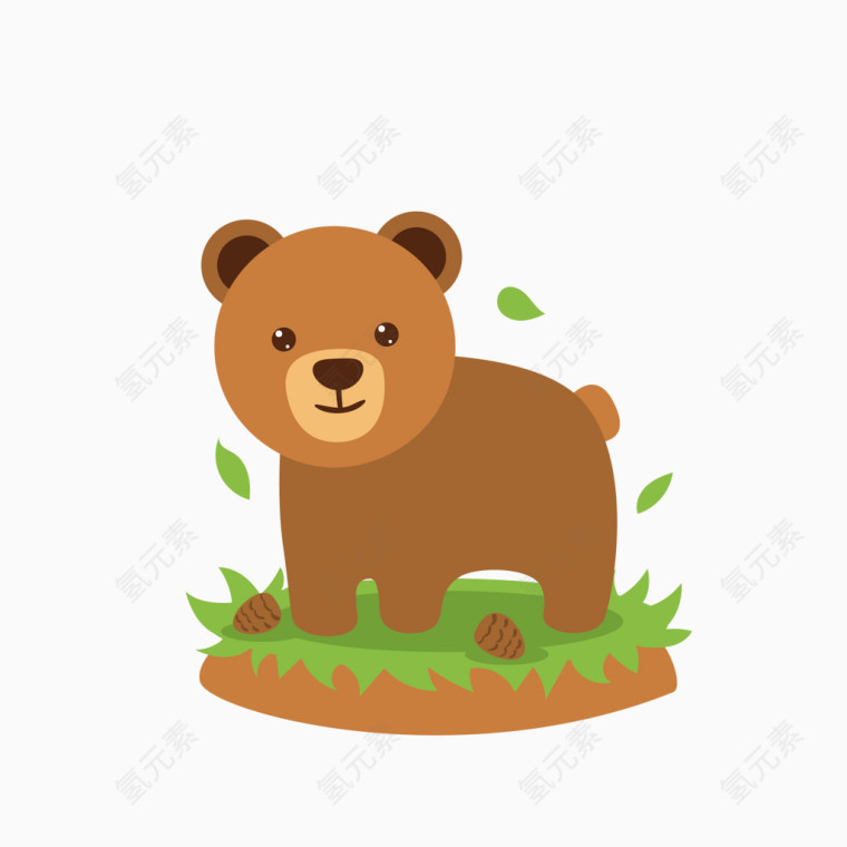 草坪上的小熊