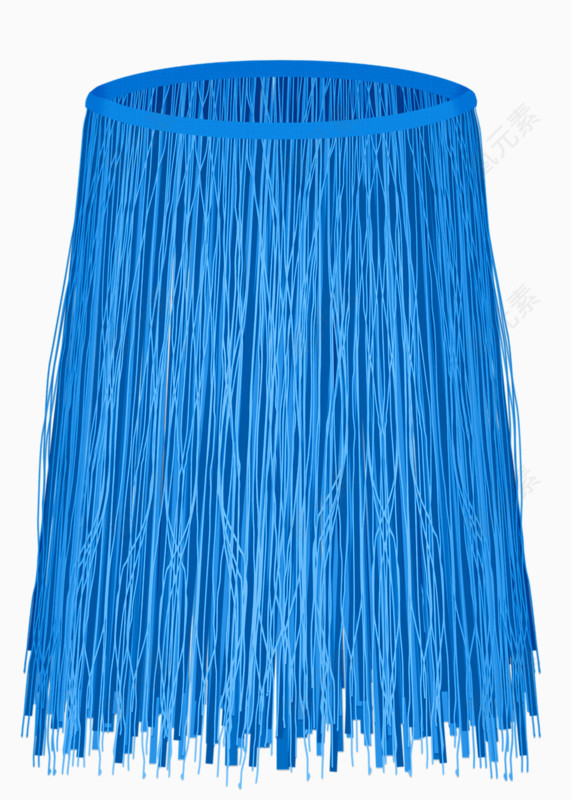 蓝色草裙