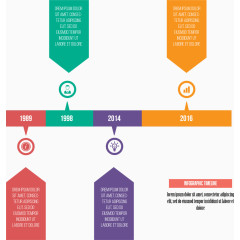 彩色扁平时间轴