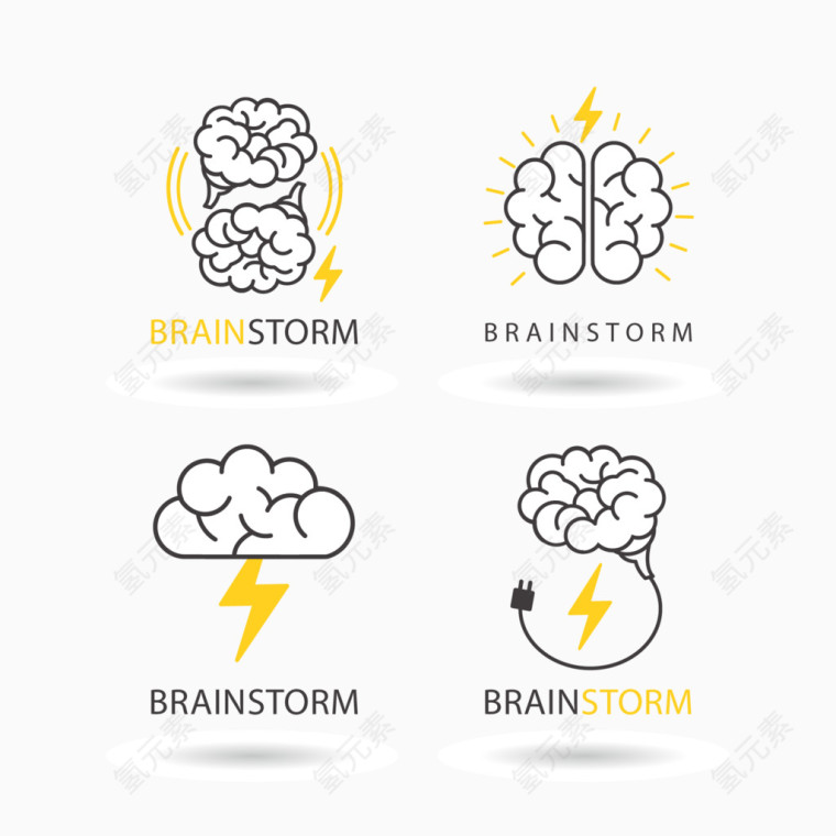 头脑风暴法的徽标图片下载