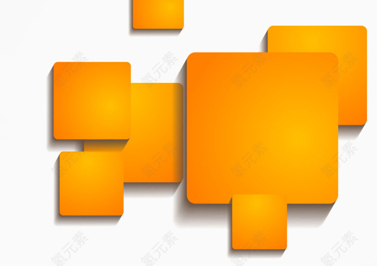 橙色方块背景装饰