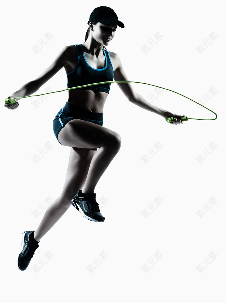 跳绳健身的女性