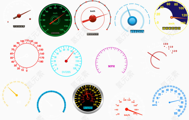 矢量汽车仪表盘设计
