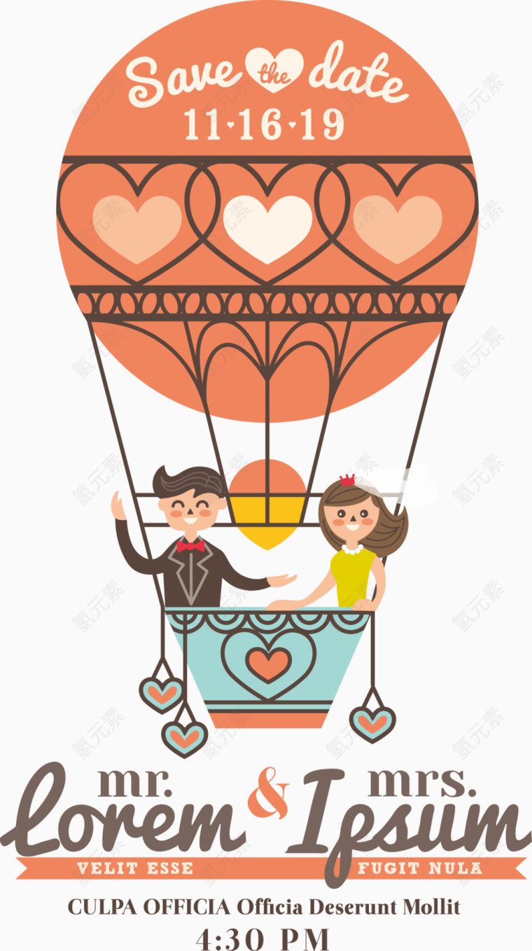 漂浮新婚热气球