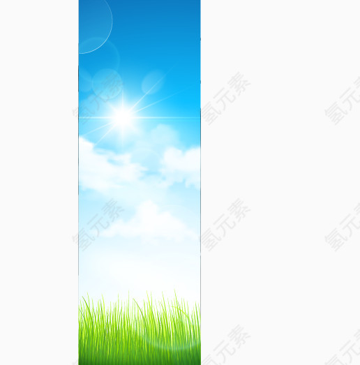 春季风景banner矢量素材