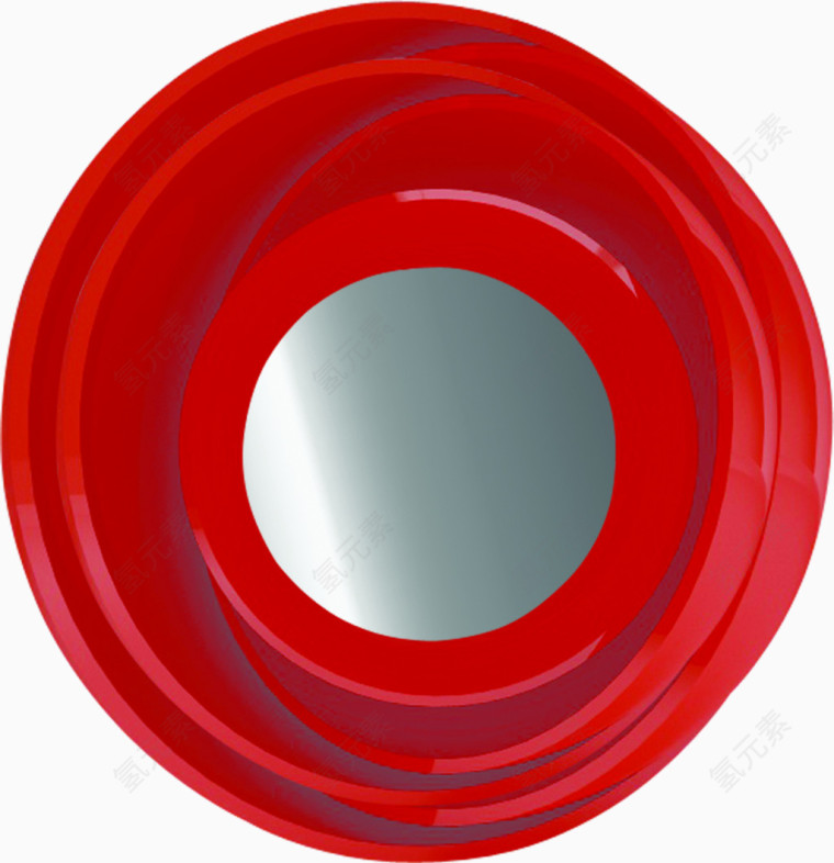 红色圆形不规则矢量阴影