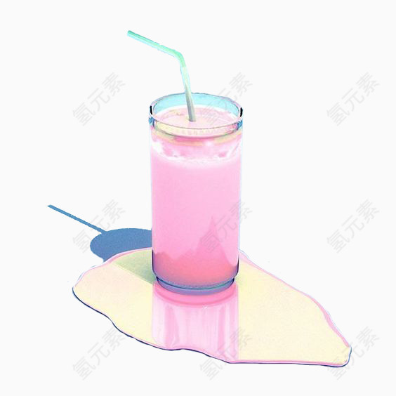 粉色饮料