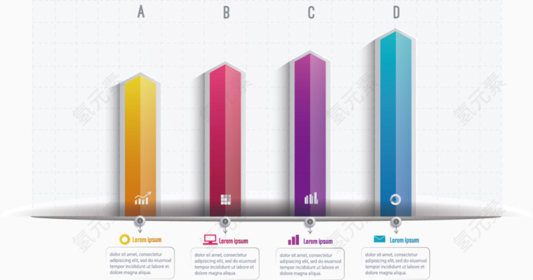矢量柱形图表