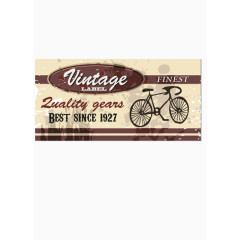 自行车复古贴纸商标