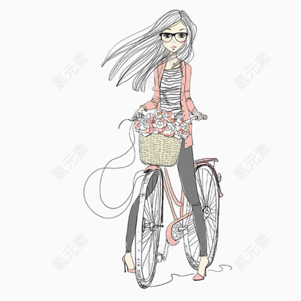 骑单车的女孩