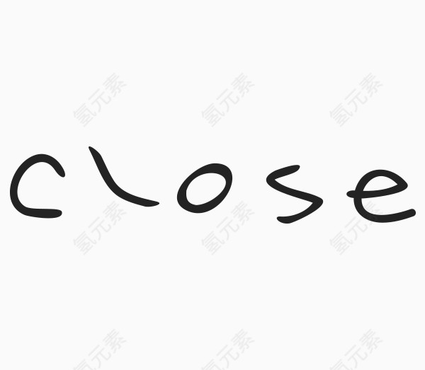 矢量卡通装饰close