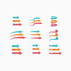 矢量彩色箭头装饰图案