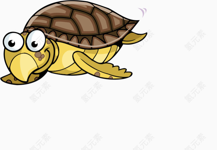 卡通乌龟咖啡色海龟