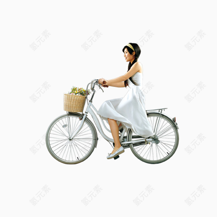 骑单车的女生