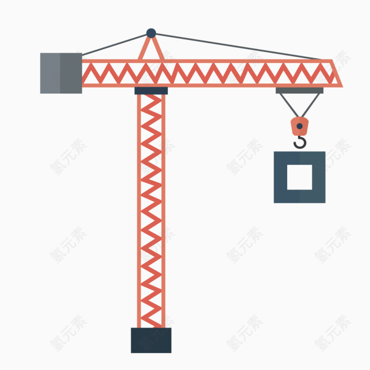 矢量卡通塔吊