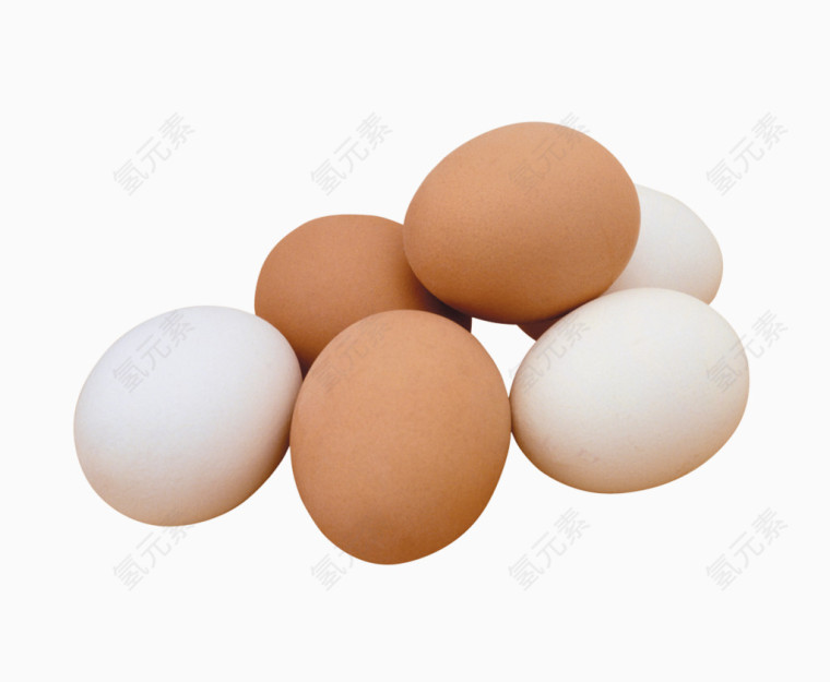 六颗红白鸡蛋