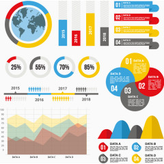商务图表矢量