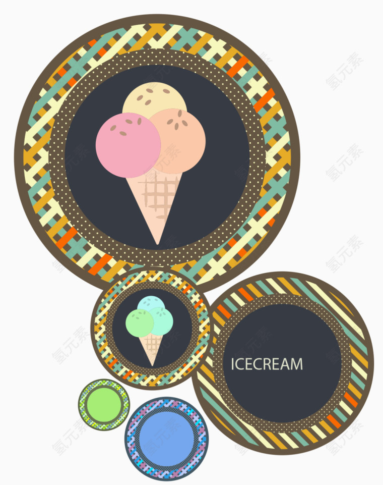 冰淇淋AI矢量