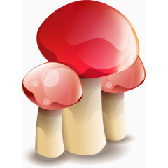 矢量粉色可爱蘑菇