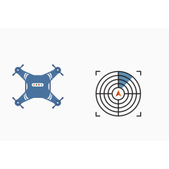 矢量无人机扫描素材