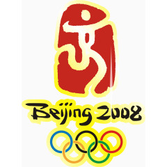 北京奥运logo图标矢量图