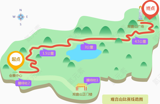 万人登山大赛起点终点路线