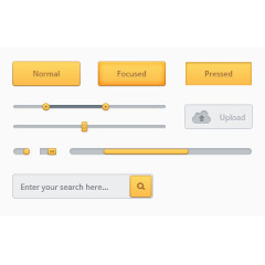 黄色芝士色ui按钮