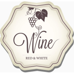 葡萄酒餐馆标志标牌白色