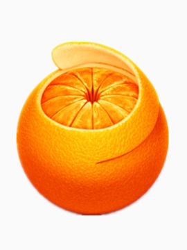 被剥开的橙子