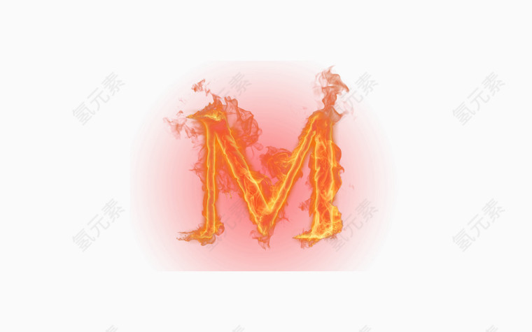 矢量火焰字母M
