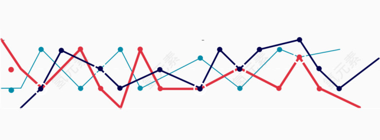 矢量数据分析PPT素材直线