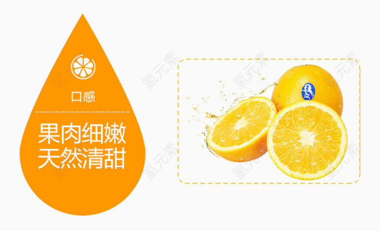 水果橙子水滴介绍图