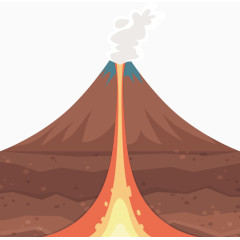 矢量手绘火山