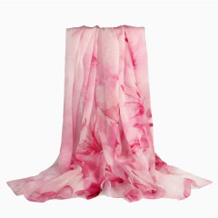 粉红色丝巾