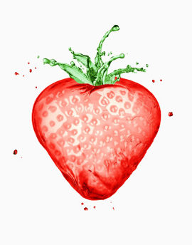 果汁合成的草莓