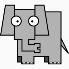 一只灰色的大象