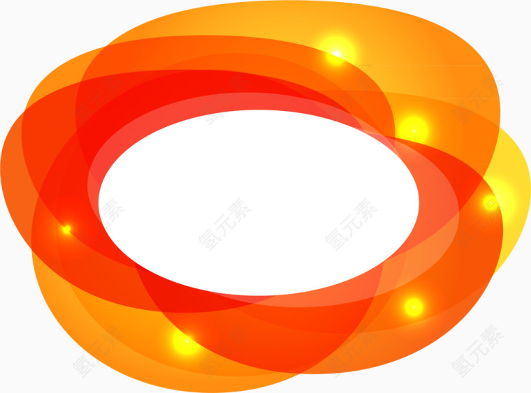 矢量橙色圆形装饰