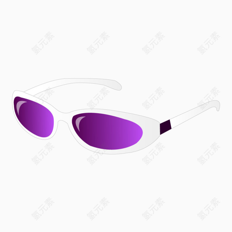 紫色渐变太阳眼镜时尚