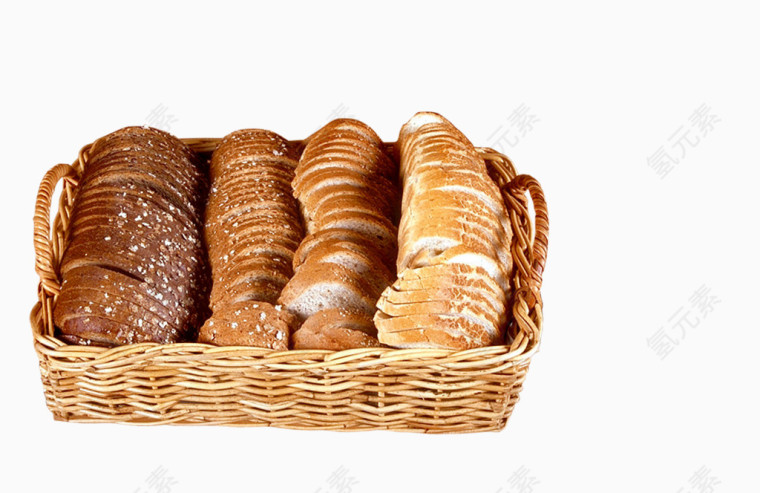 一篮筐美食面包